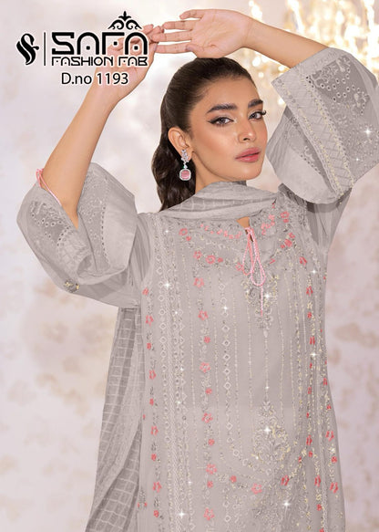1193-New Safa Fashion Fab Georgette Pakistani Readymade Suits