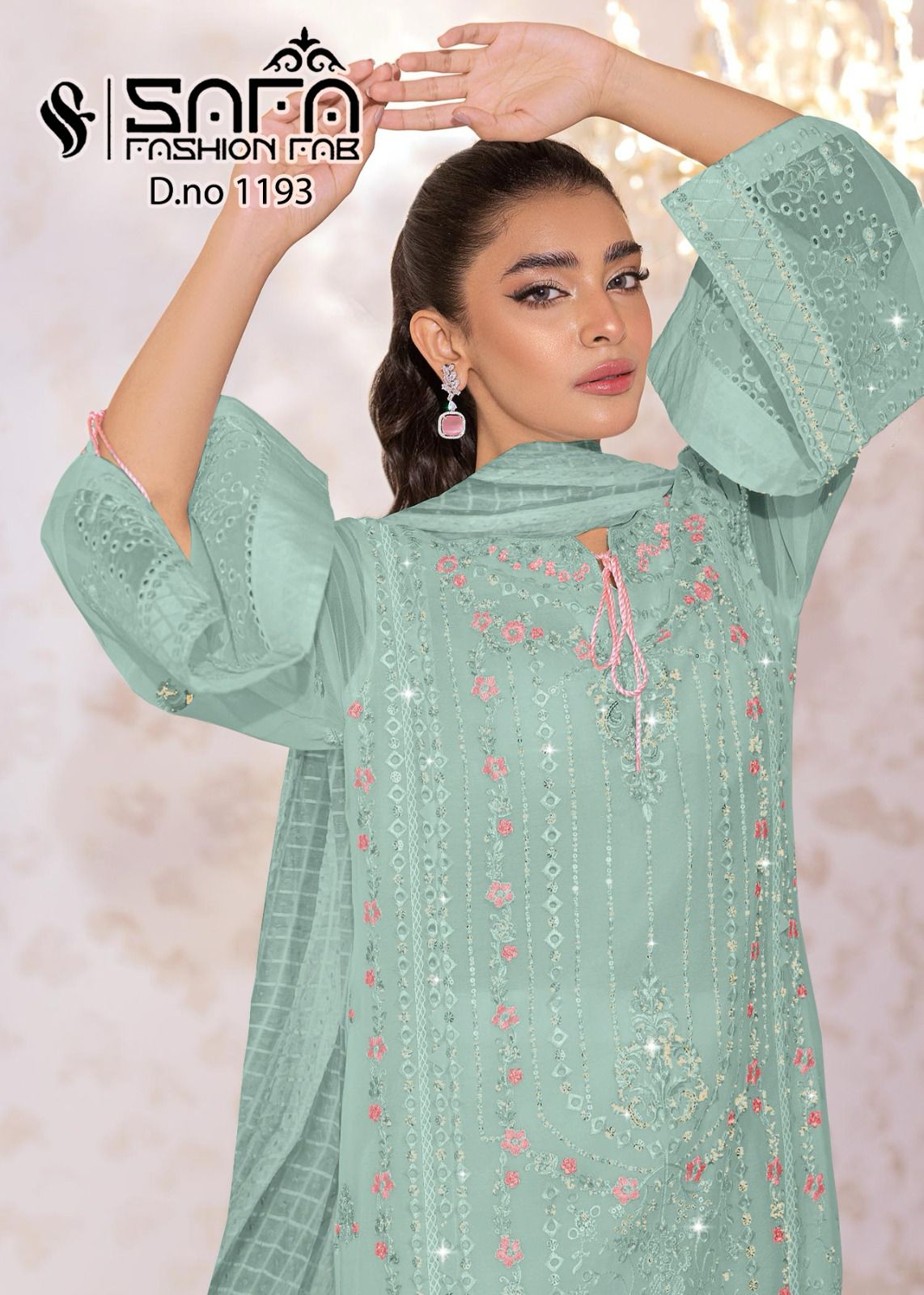 1193 Safa Fashion Fab Georgette Pakistani Readymade Suits