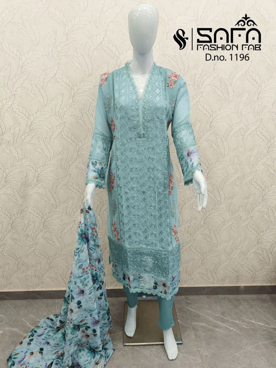 1196 Safa Fashion Fab Georgette Pakistani Readymade Suits