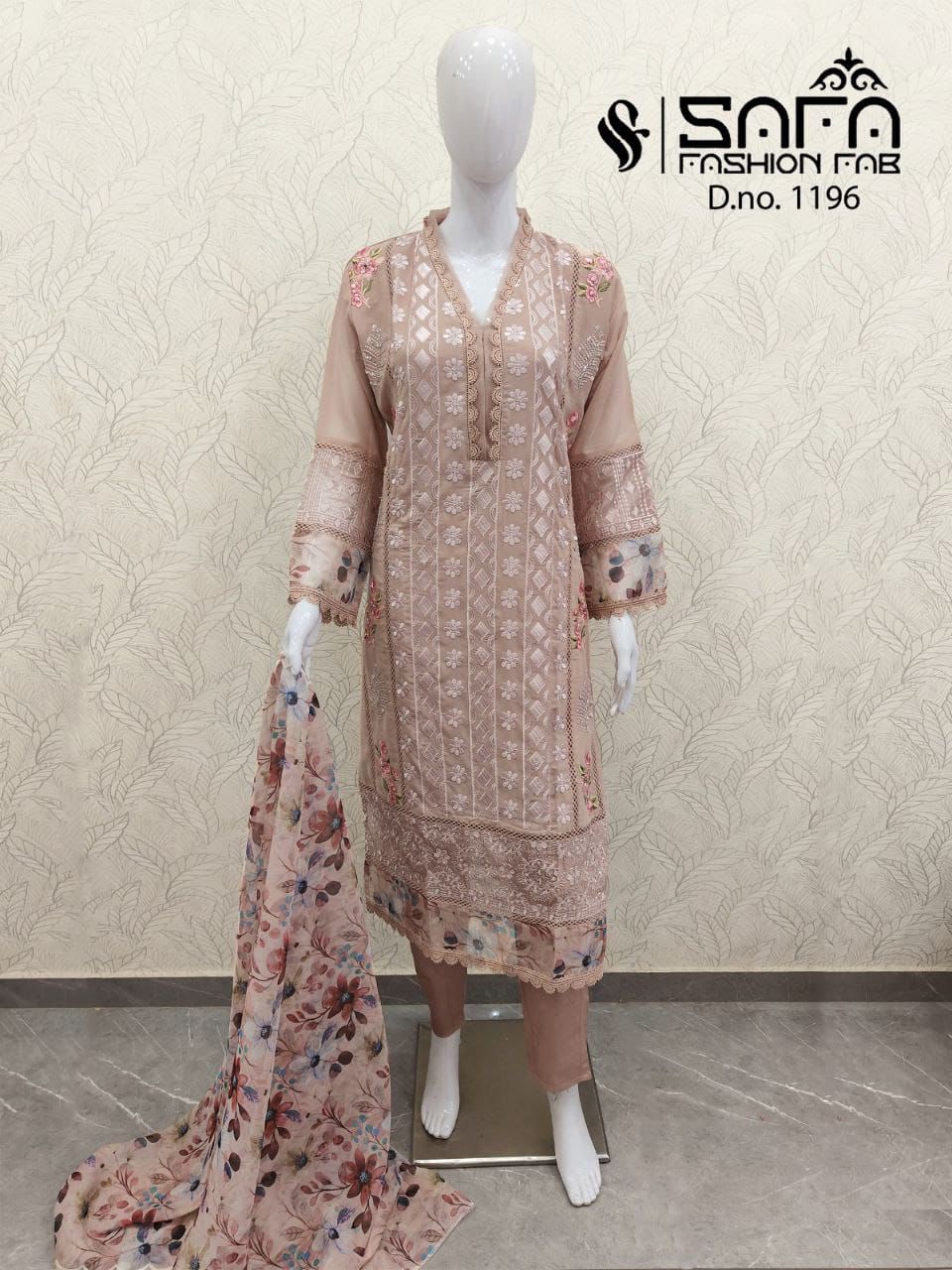 1196 Safa Fashion Fab Georgette Pakistani Readymade Suits