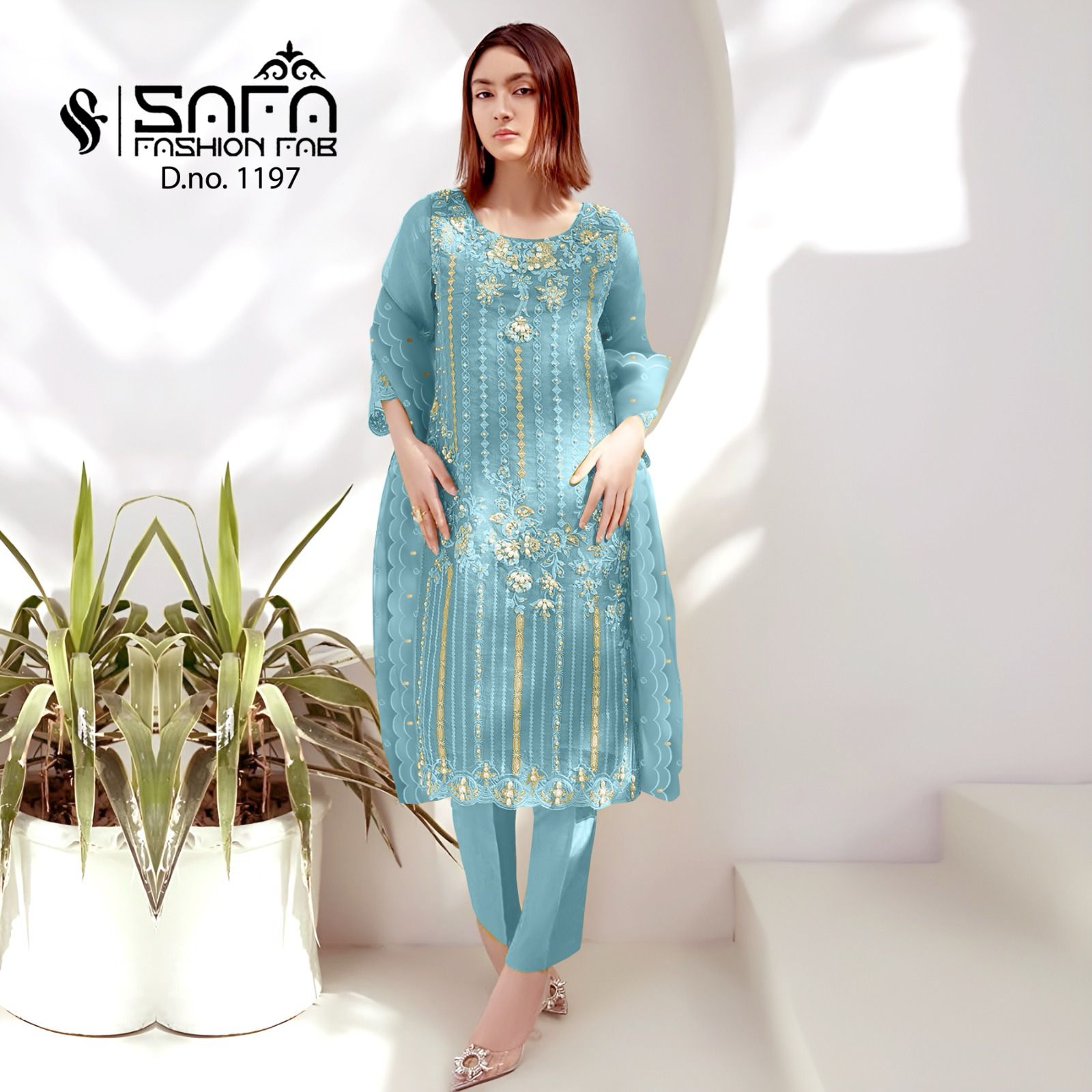 1197 Safa Fashion Fab Organza Pakistani Readymade Suits