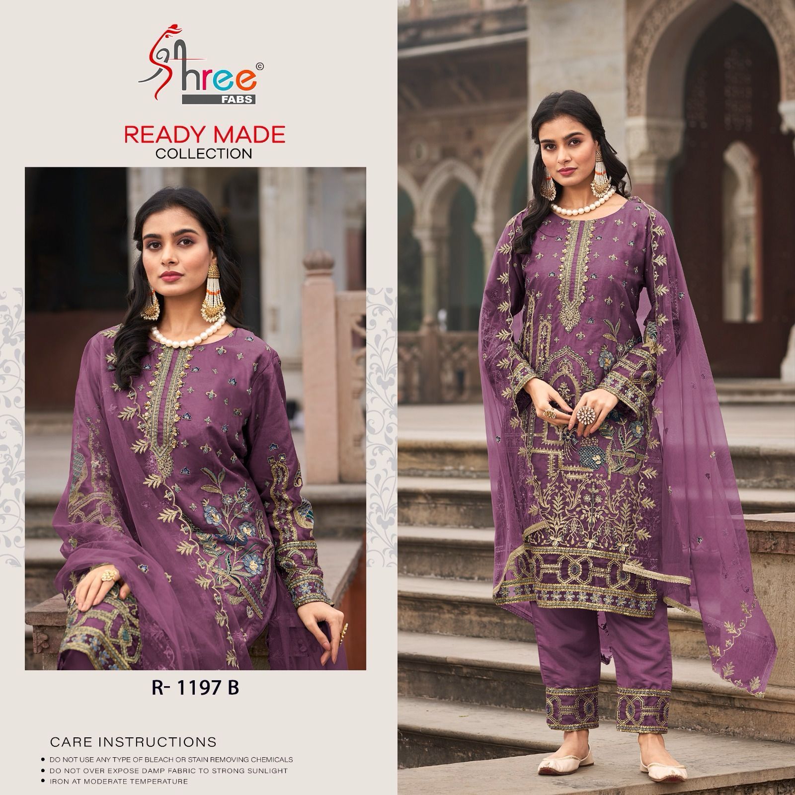 1197 Shree Fabs Organza Pakistani Readymade Suits