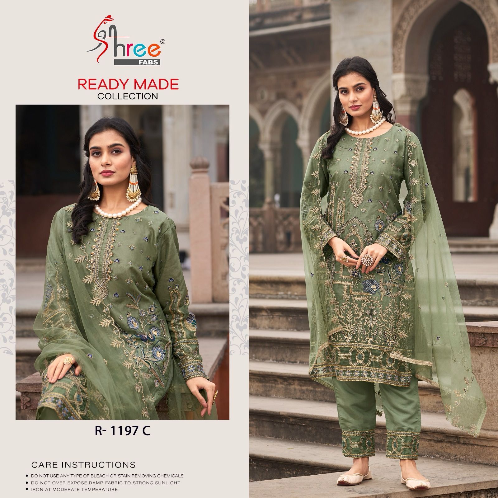 1197 Shree Fabs Organza Pakistani Readymade Suits
