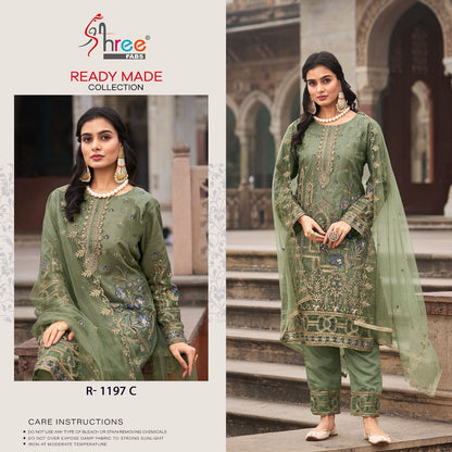 1197 Shree Fabs Organza Pakistani Readymade Suits