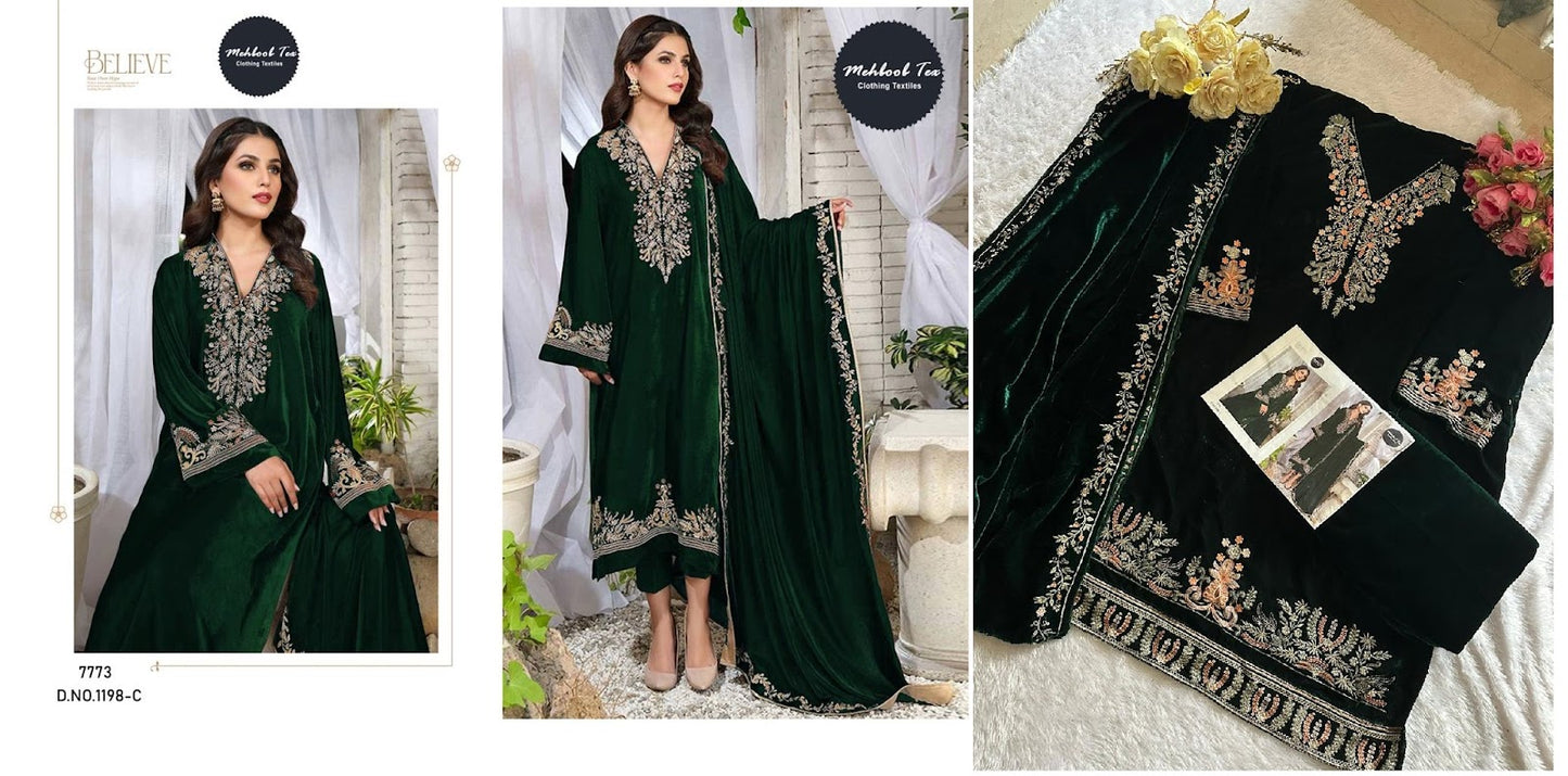 1198 Mehboob Tex Velvet Suits