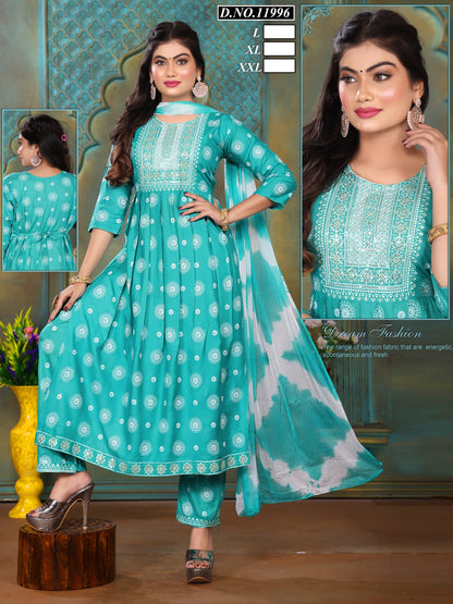 119920 Kh Rayon Readymade Pant Style Suits