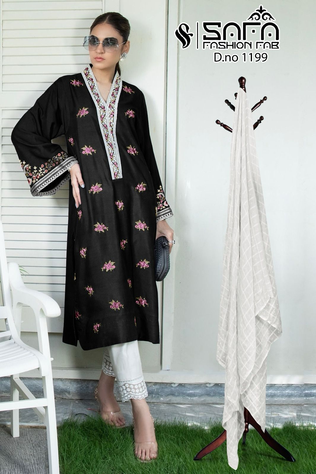 1199 Safa Fashion Fab Voile Pakistani Readymade Suits