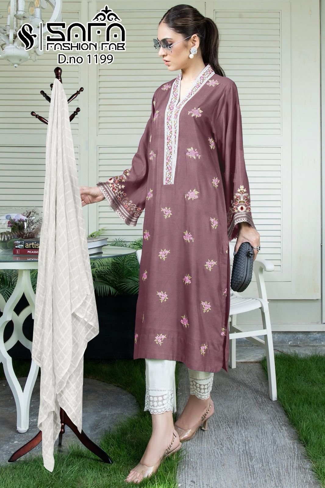1199 Safa Fashion Fab Voile Pakistani Readymade Suits