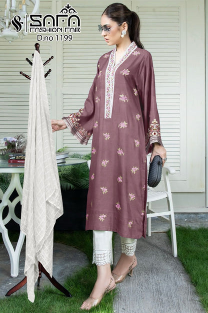 1199 Safa Fashion Fab Voile Pakistani Readymade Suits