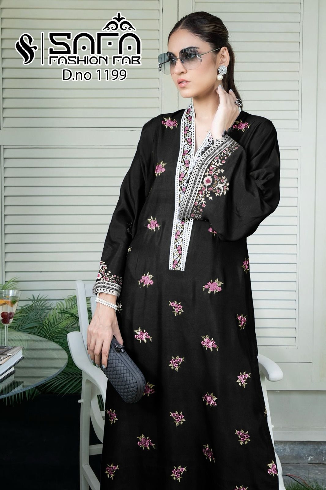 1199 Safa Fashion Fab Voile Pakistani Readymade Suits