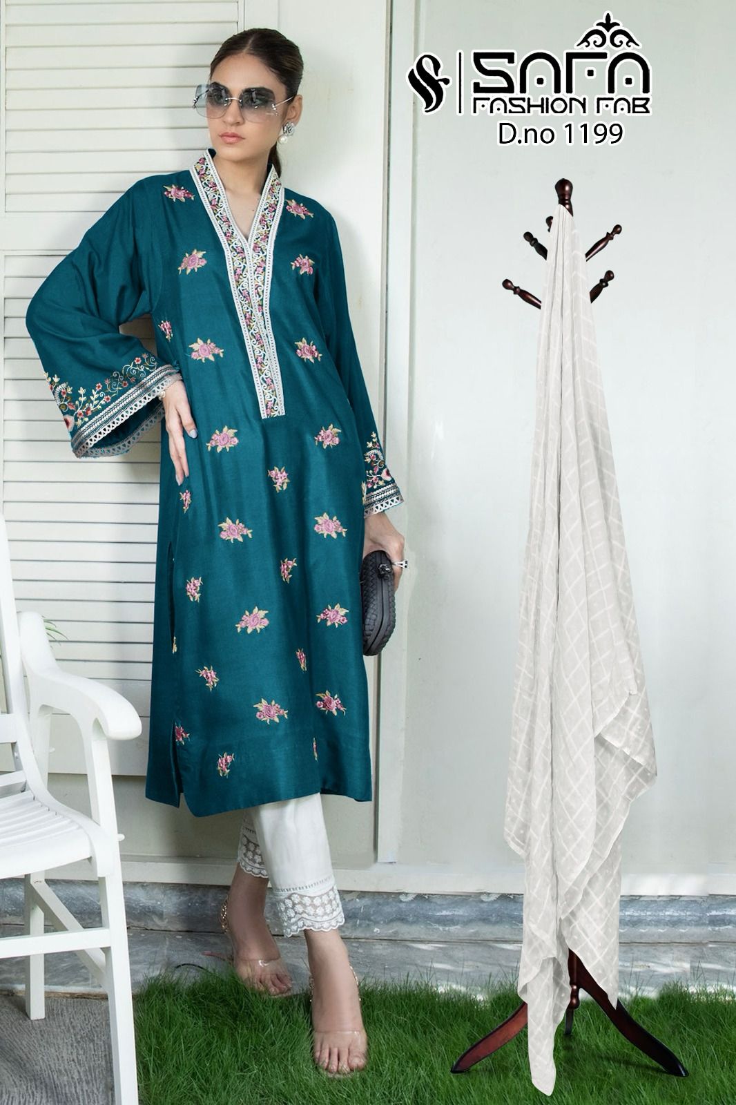 1199 Safa Fashion Fab Voile Pakistani Readymade Suits