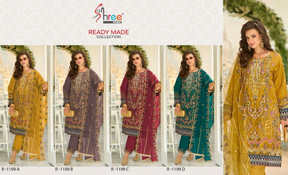 1199 Shree Fabs Organza Pakistani Readymade Suits