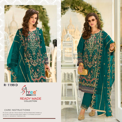 1199 Shree Fabs Organza Pakistani Readymade Suits