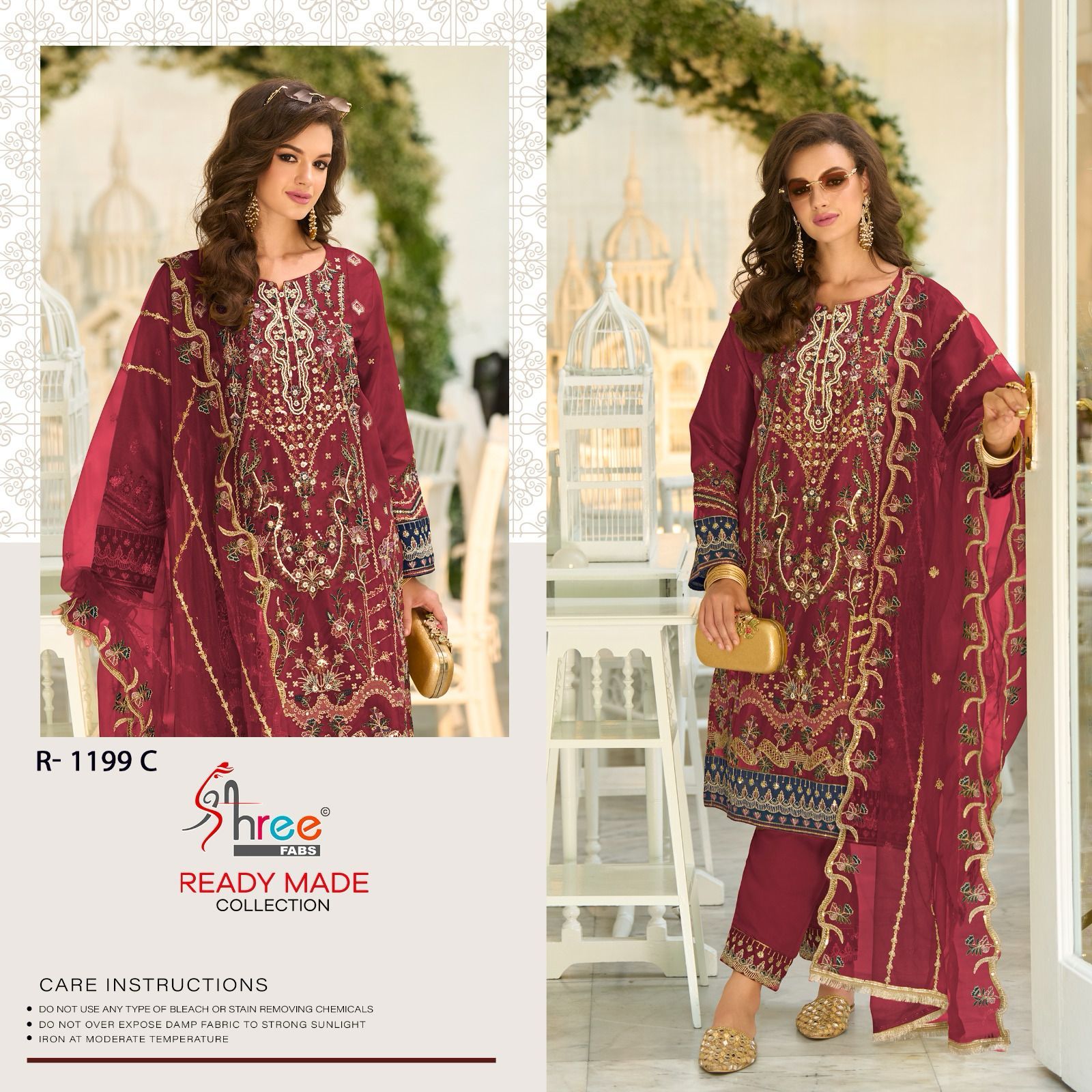 1199 Shree Fabs Organza Pakistani Readymade Suits