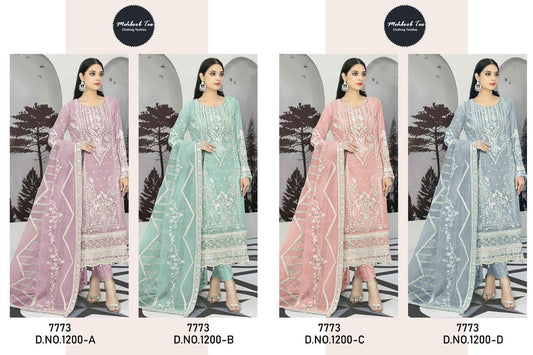 1200 Abcd Mehboob Tex Georgette Pakistani Salwar Suits