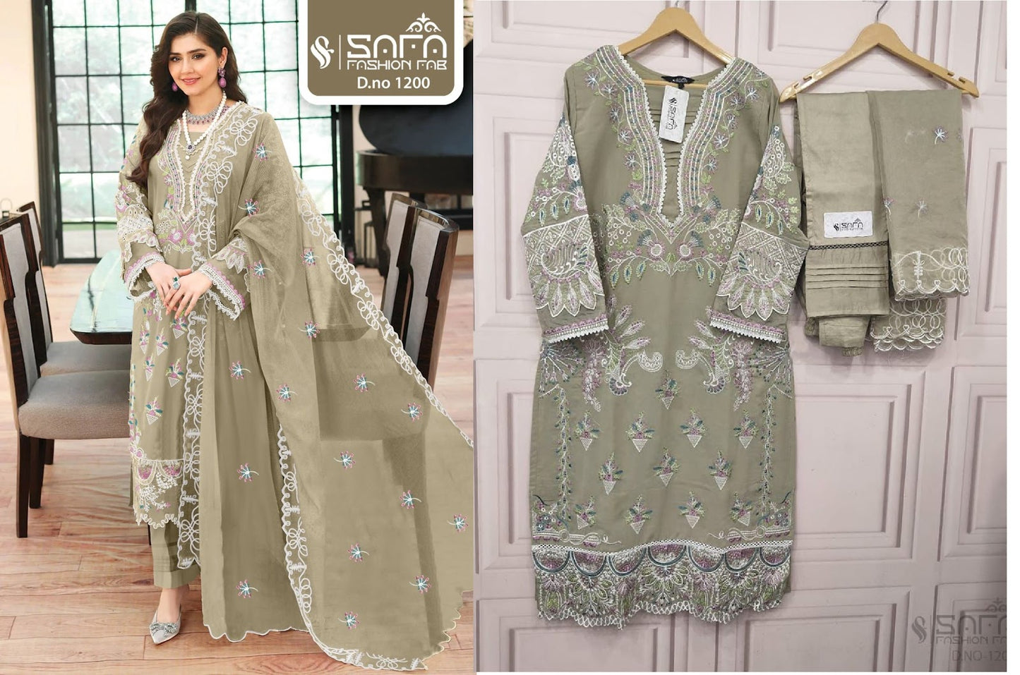 1200 Safa Fashion Fab Georgette Pakistani Readymade Suits