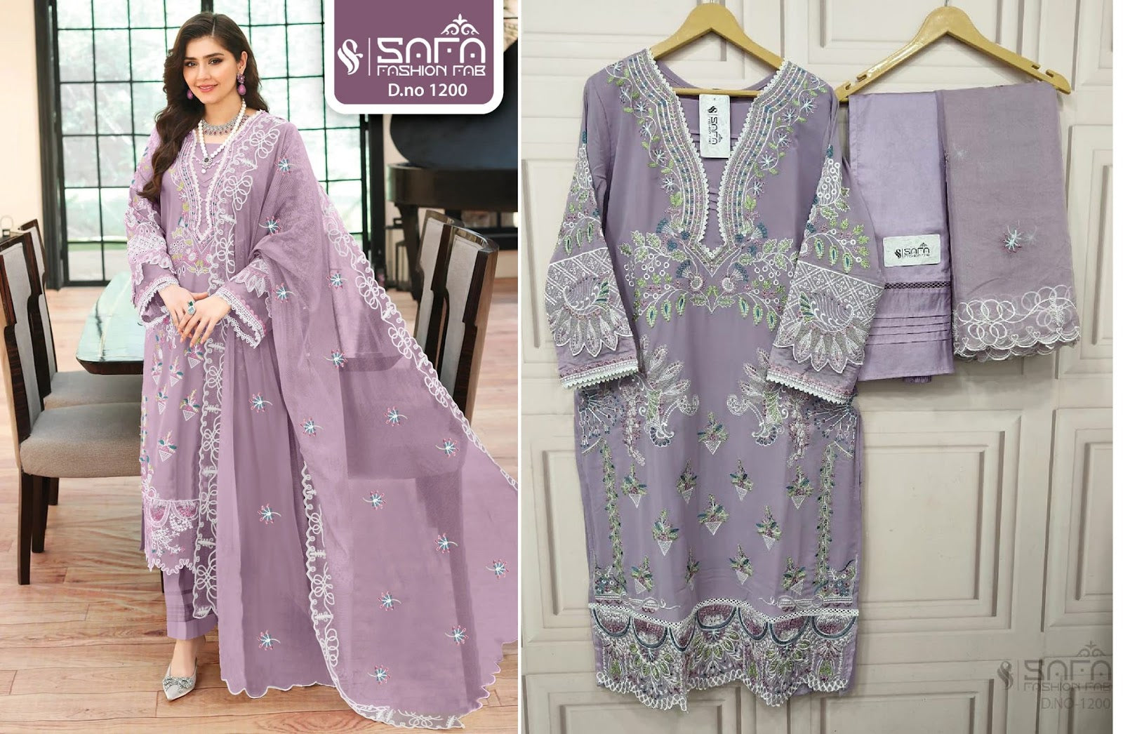 1200 Safa Fashion Fab Georgette Pakistani Readymade Suits