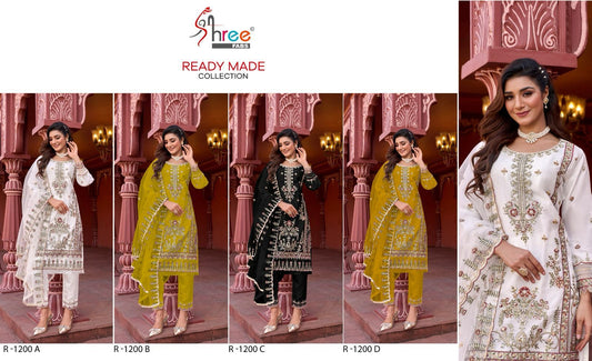 1200 Shree Fabs Organza Pakistani Readymade Suits
