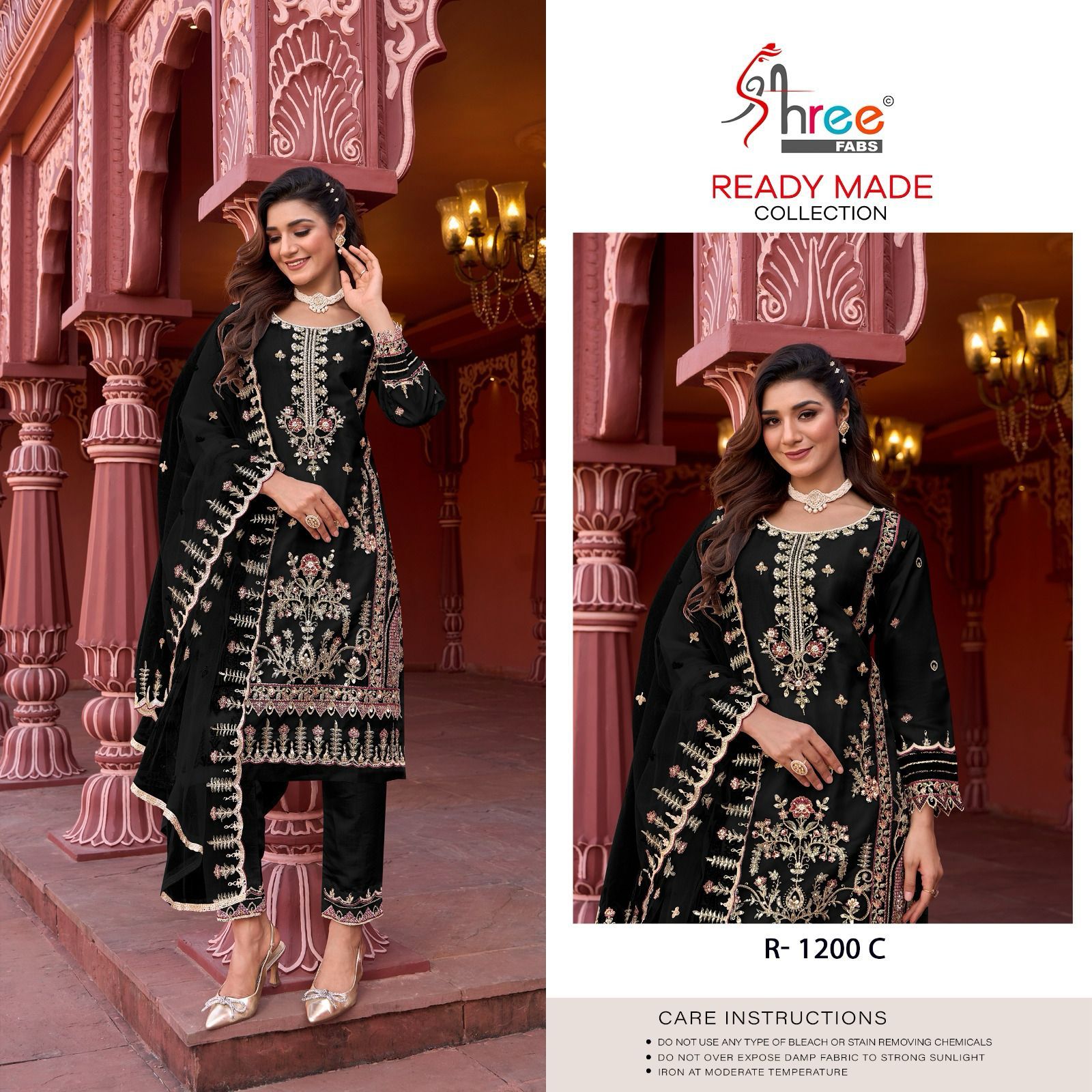 1200 Shree Fabs Organza Pakistani Readymade Suits