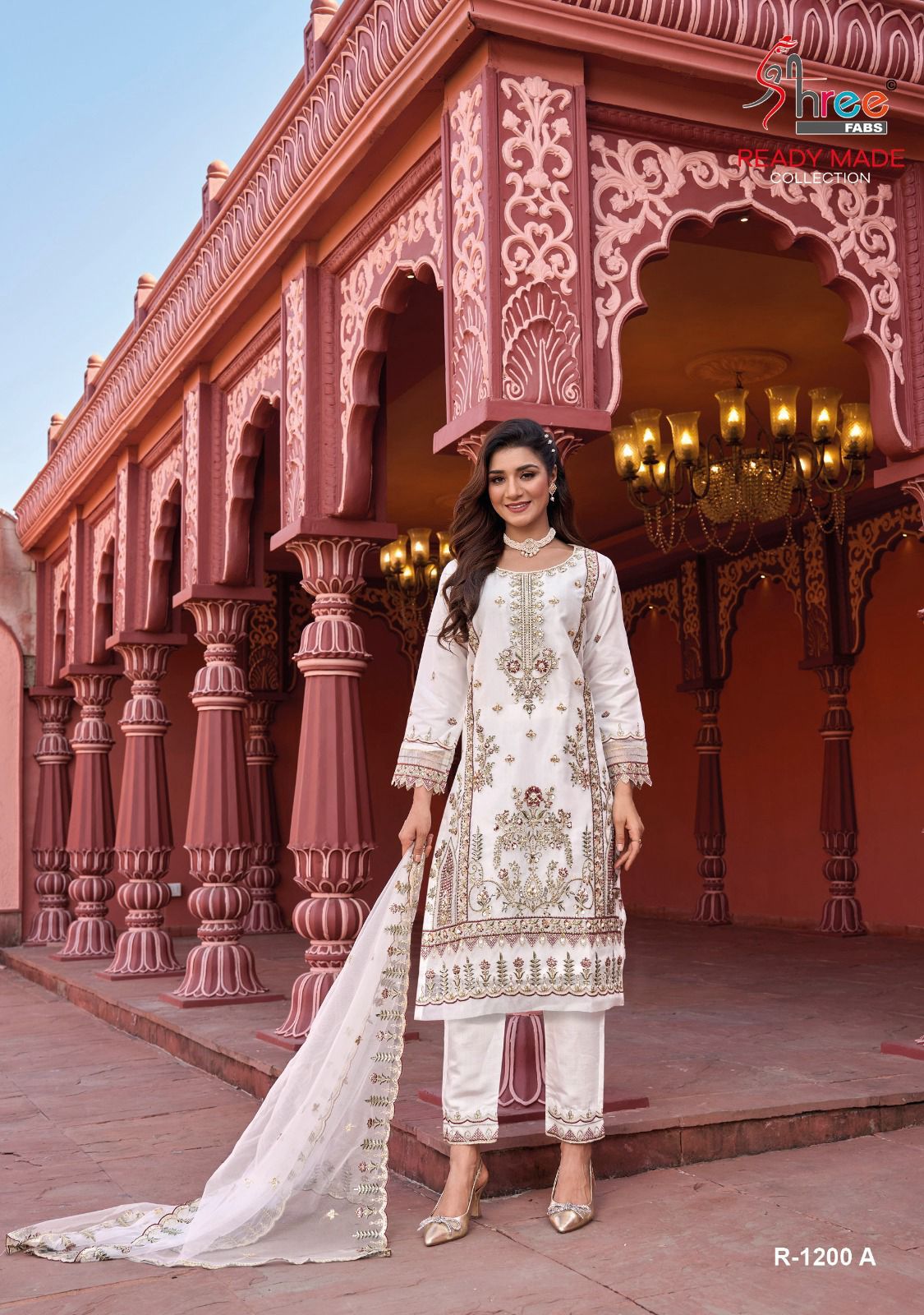 1200 Shree Fabs Organza Pakistani Readymade Suits