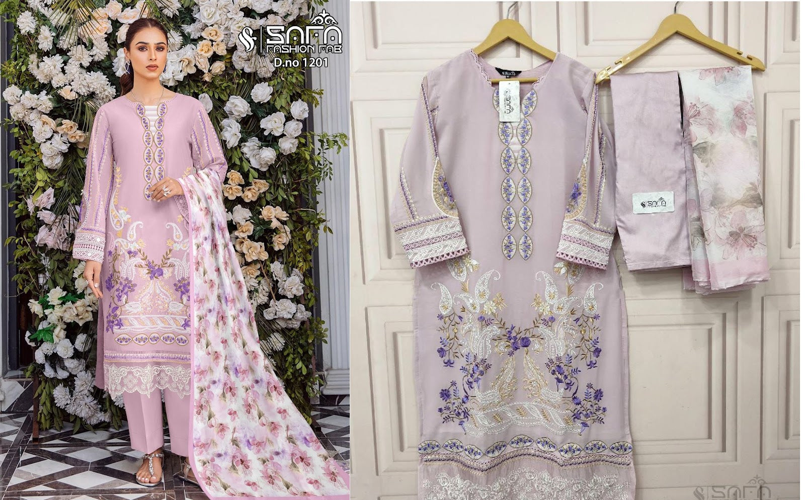 1201 Safa Fashion Fab Georgette Pakistani Readymade Suits