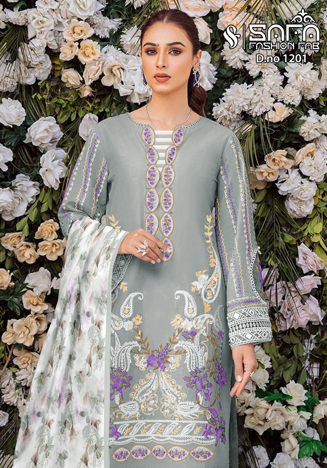 1201 Safa Fashion Fab Georgette Pakistani Readymade Suits