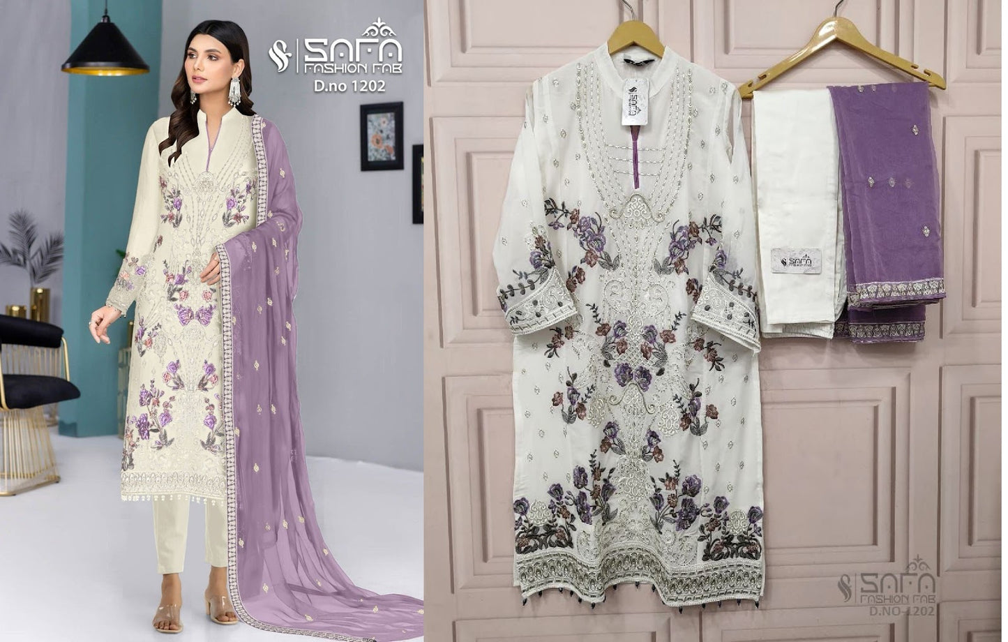 1202 Safa Fashion Fab Georgette Pakistani Readymade Suits