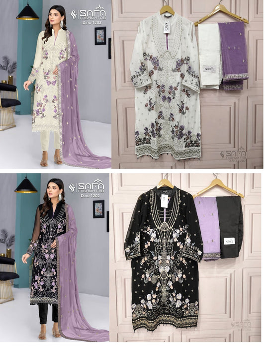 1202 Safa Fashion Fab Georgette Pakistani Readymade Suits
