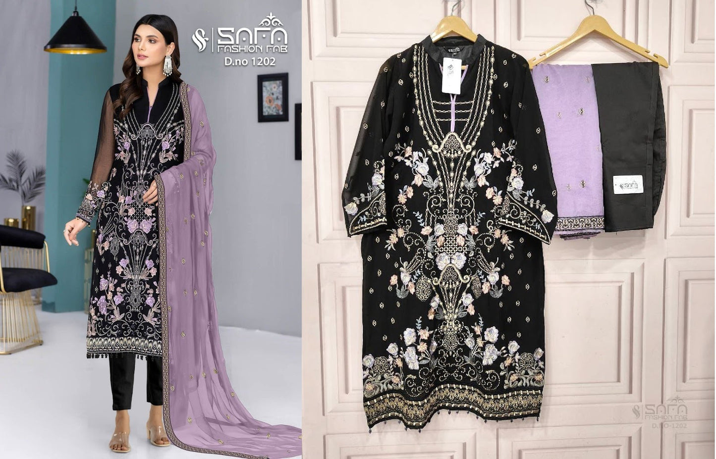 1202 Safa Fashion Fab Georgette Pakistani Readymade Suits