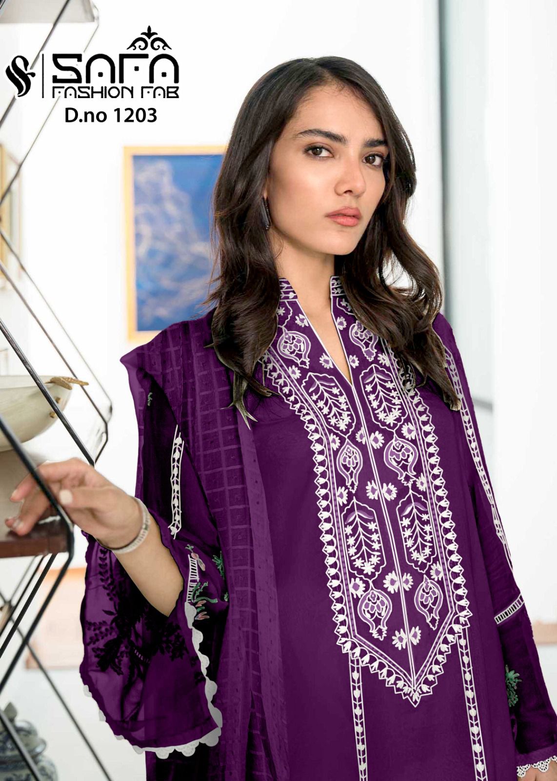 1203 Safa Fashion Fab Organza Pakistani Readymade Suits