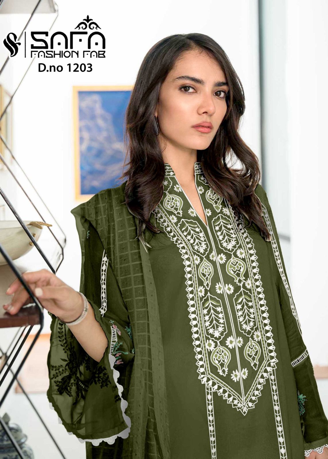 1203 Safa Fashion Fab Organza Pakistani Readymade Suits
