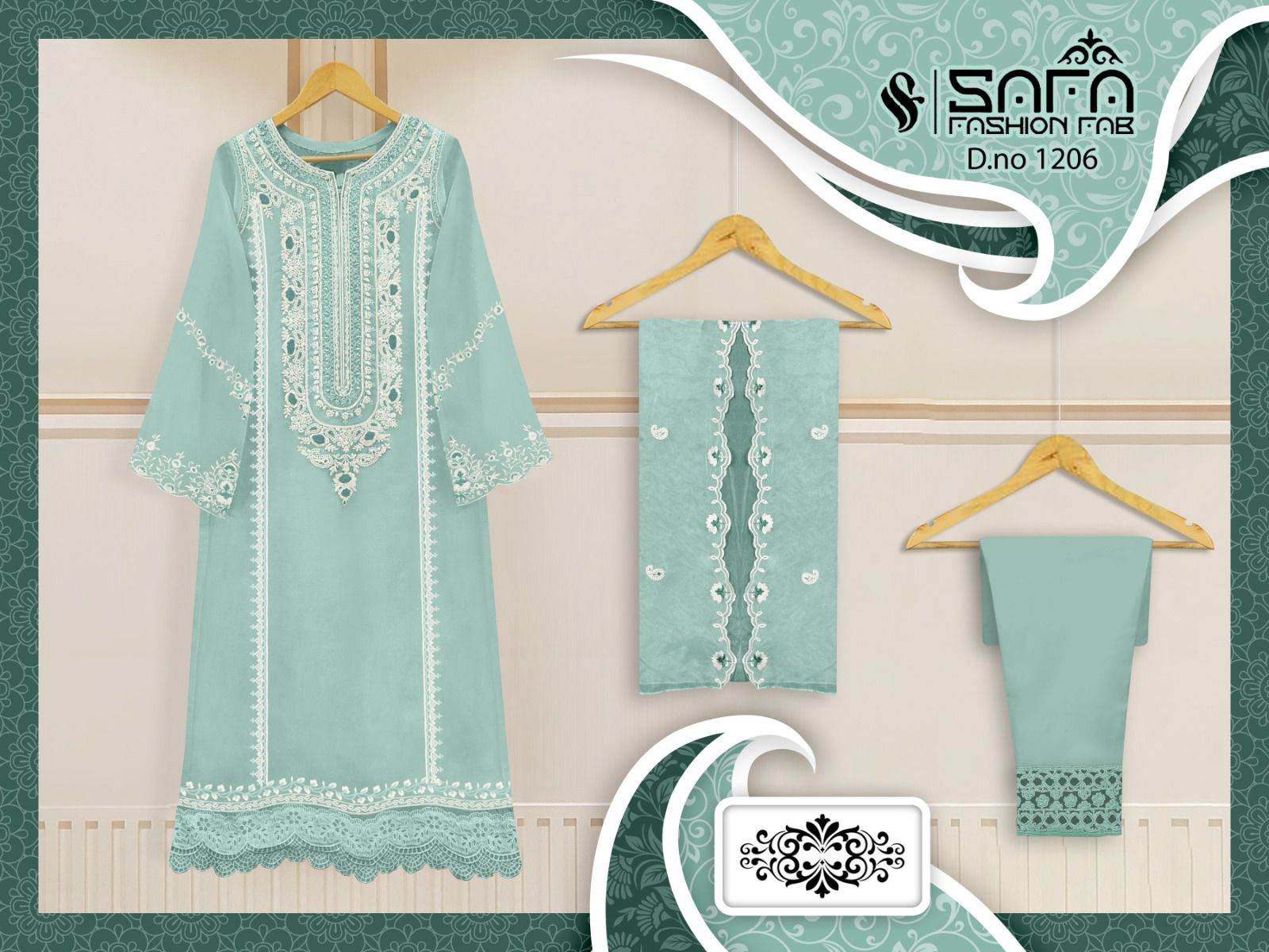 1206 Safa Fashion Fab Georgette Pakistani Readymade Suits
