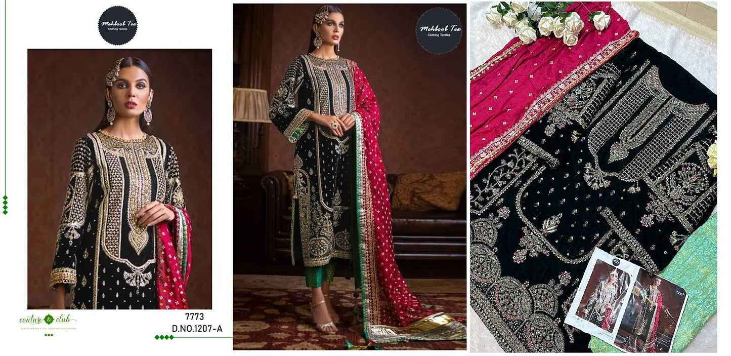 1207 Mehboob Tex Velvet Suits