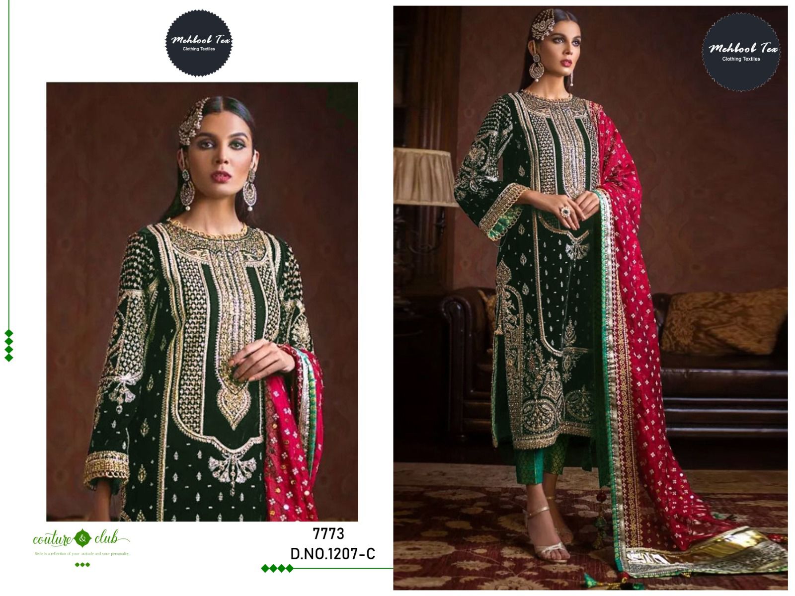 1207 Mehboob Tex Velvet Suits