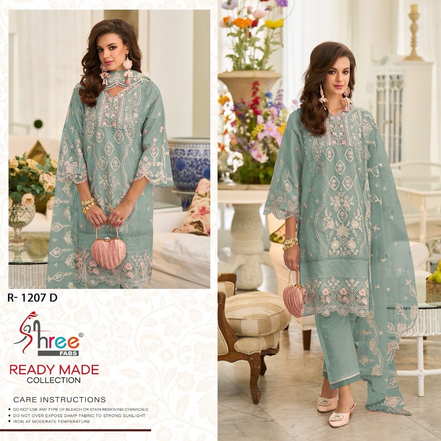 1207 Shree Fabs Organza Pakistani Readymade Suits