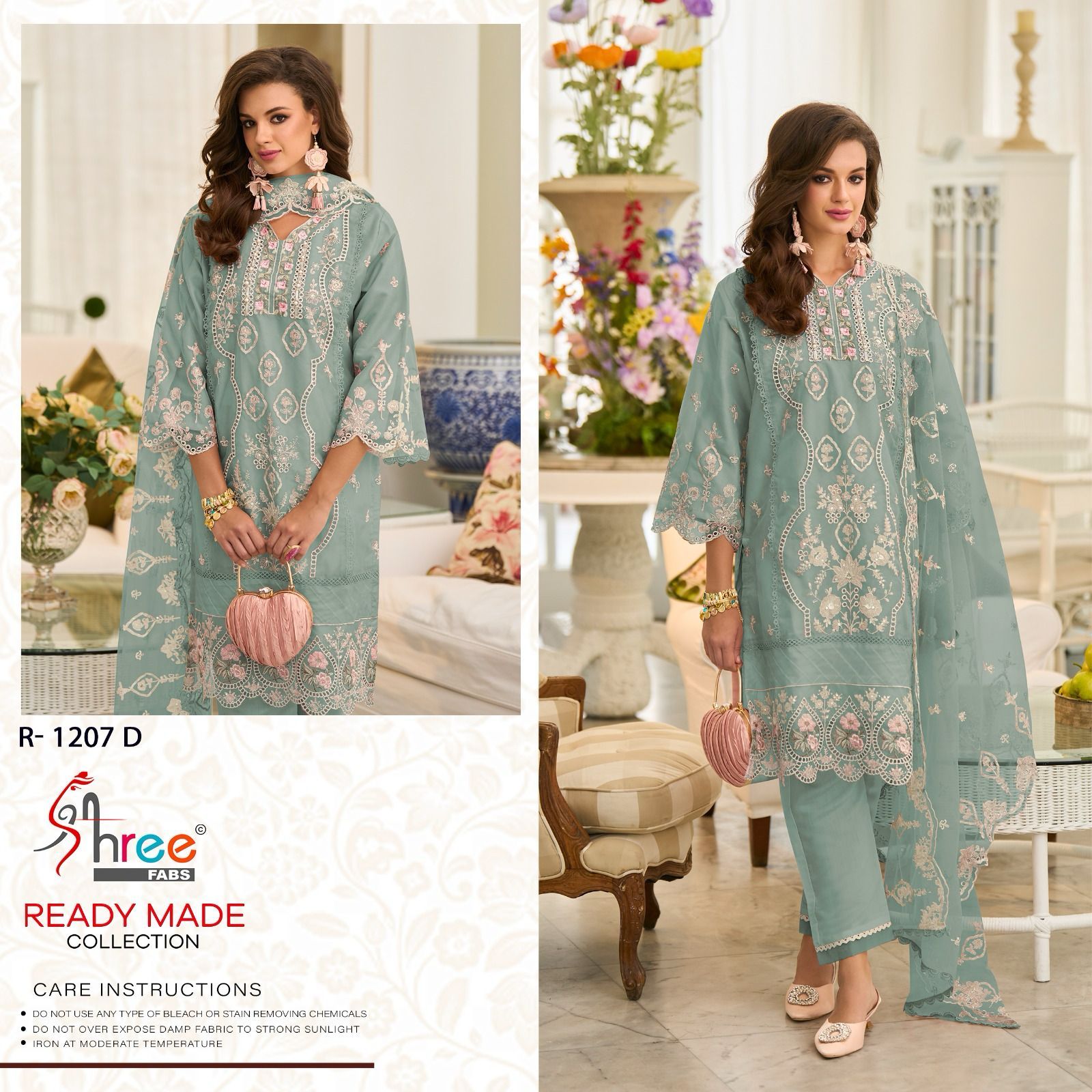1207 Shree Fabs Organza Pakistani Readymade Suits