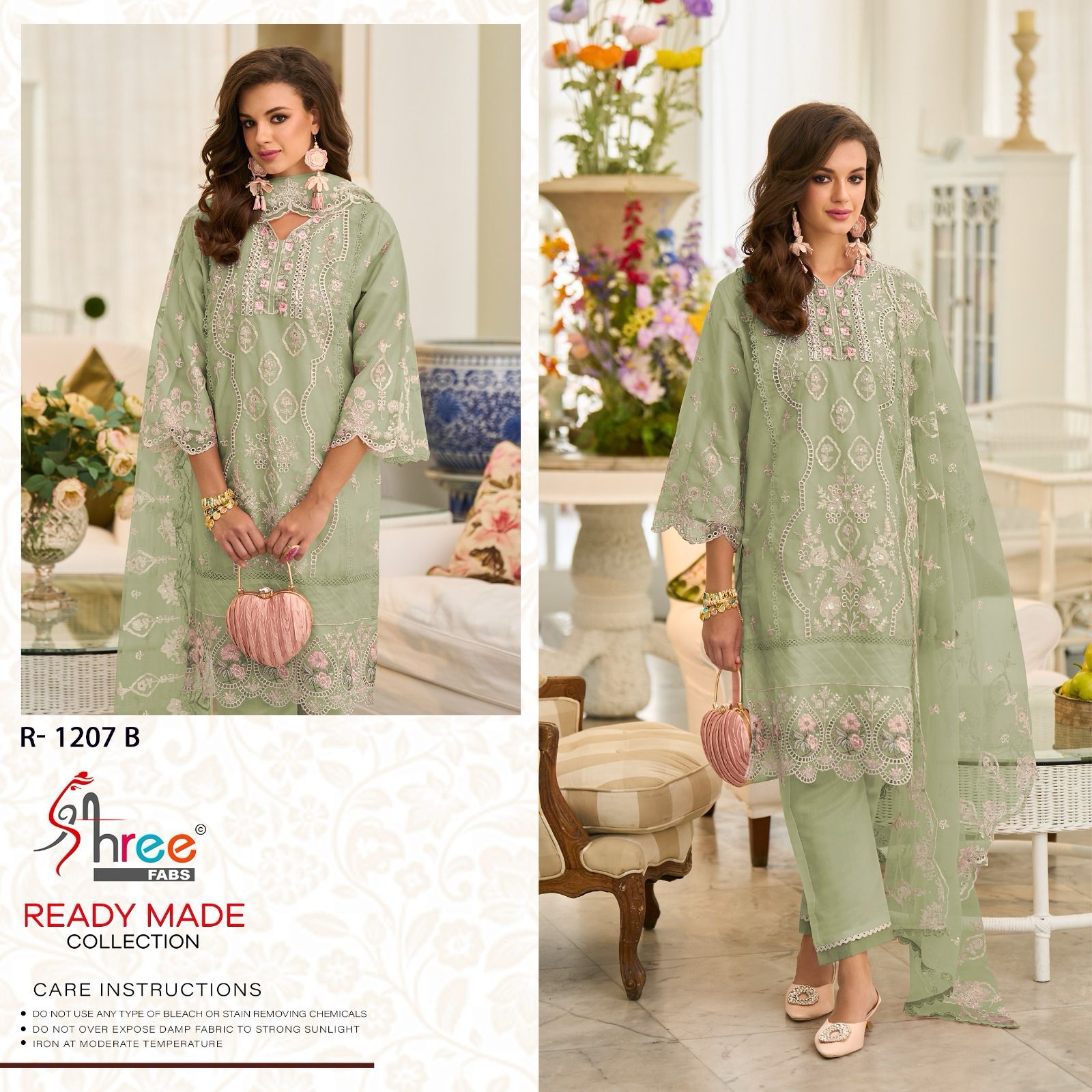 1207 Shree Fabs Organza Pakistani Readymade Suits