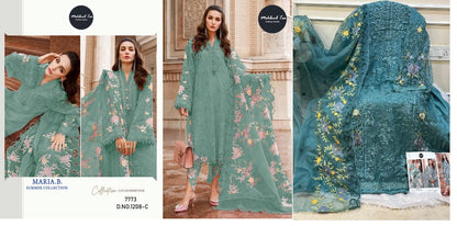 1208 Mehboob Tex Organza Pakistani Salwar Suits