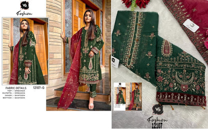 12107 Vs Fashion Organza Pakistani Salwar Suits