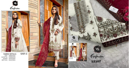 12107 Vs Fashion Organza Pakistani Salwar Suits