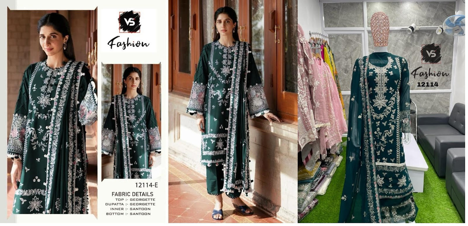 12114 Vs Fashion Georgette Pakistani Salwar Suits