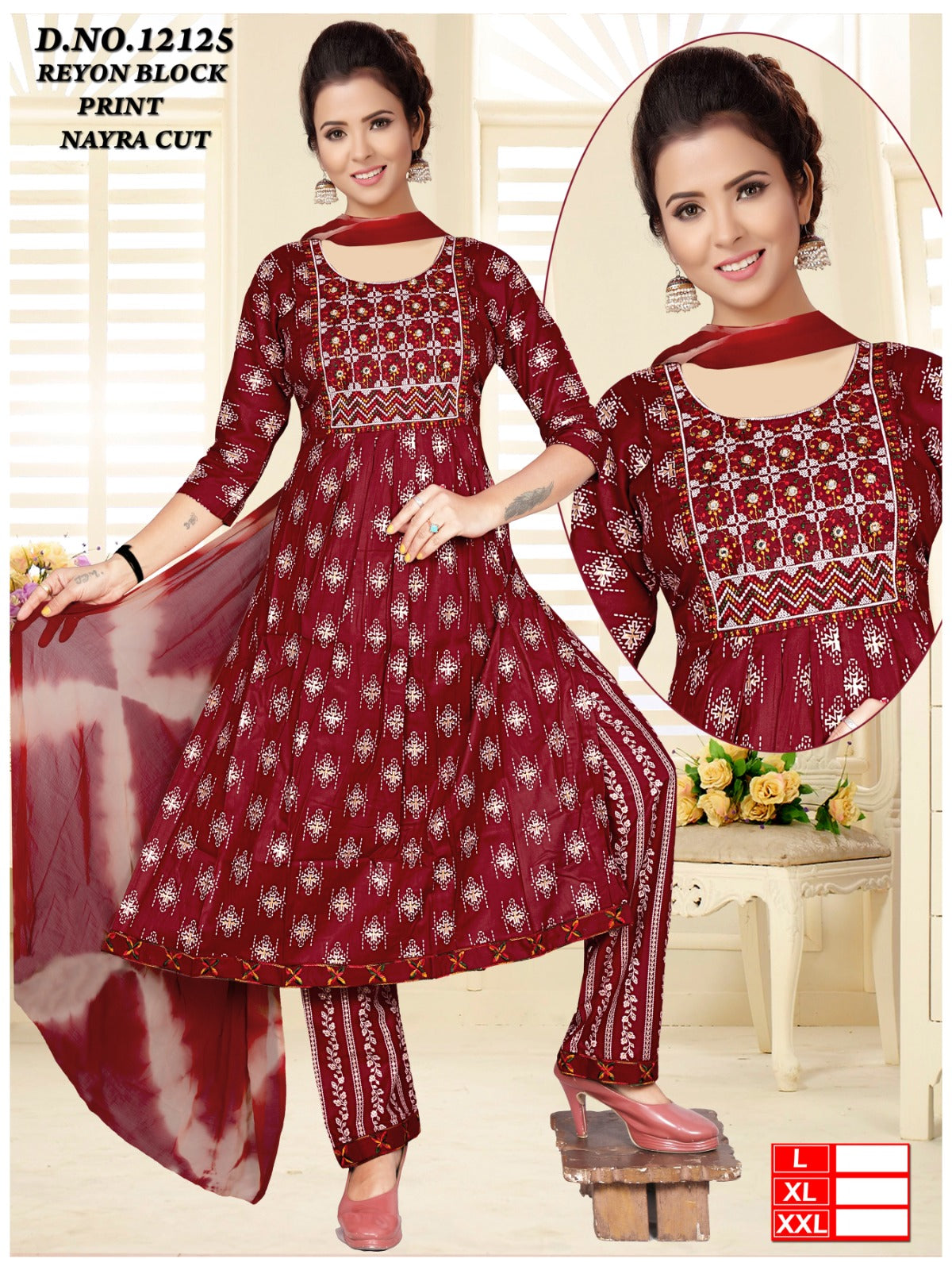 12123 Kh Reyon Readymade Pant Style Suits