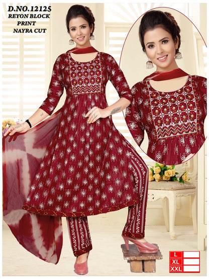 12123 Kh Reyon Readymade Pant Style Suits