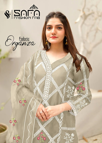 1212 Safa Fashion Fab Organza Pakistani Readymade Suits
