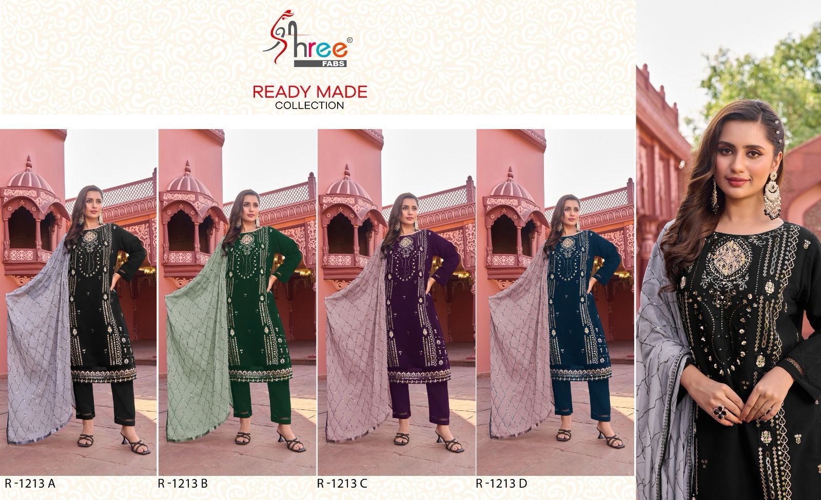 1213 Shree Fabs Fox Georgette Pakistani Readymade Suits