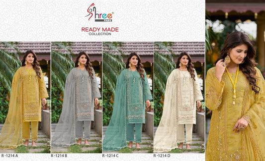1214 Shree Fabs Organza Pakistani Readymade Suits