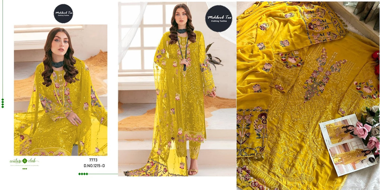 1215 Mehboob Tex Georgette Pakistani Salwar Suits