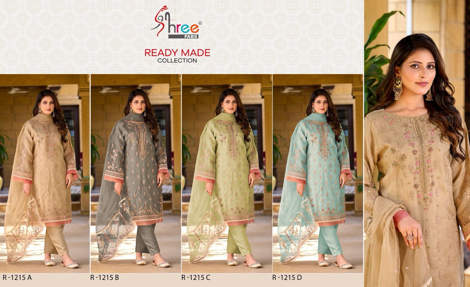 1215 Shree Fabs Organza Pakistani Readymade Suits