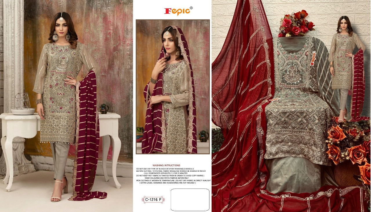 1216 Fepic Faux Georgette Pakistani Salwar Suits
