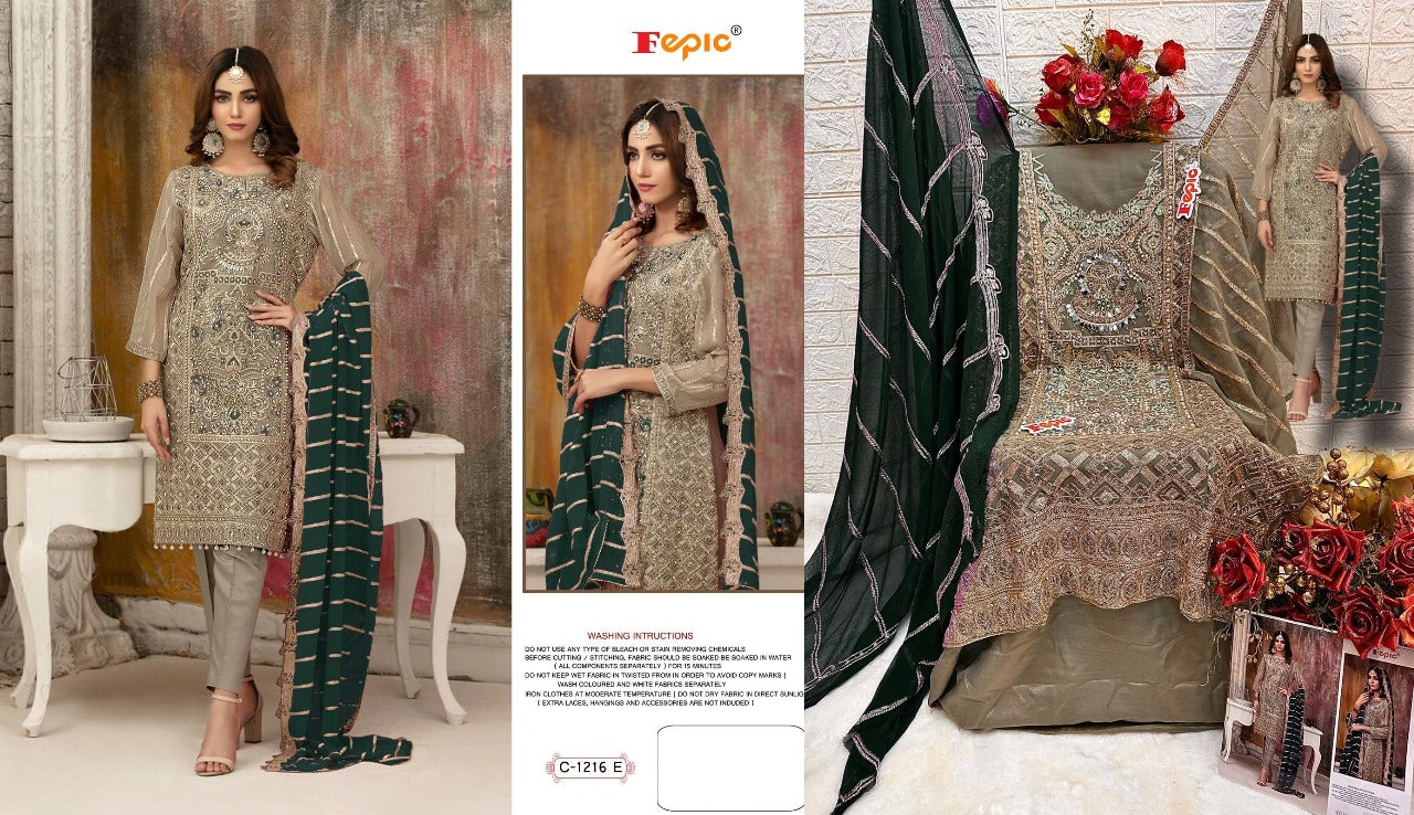 1216 Fepic Faux Georgette Pakistani Salwar Suits
